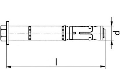 Schwerlastanker SZ-S - mit Sechskantschraube - Stahl - verzinkt blau - 12-50/125