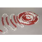 łańcuch zabezpieczający; tworzywo sztuczne 6 mm czerwony/biały 50 m